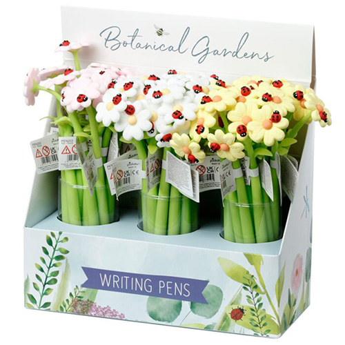 Flower and ladybird pen